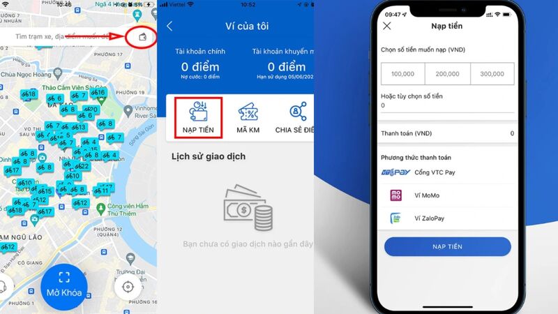 Hướng dẫn sử dụng và nạp tiền để thuê xe đạp Đà Nẵng